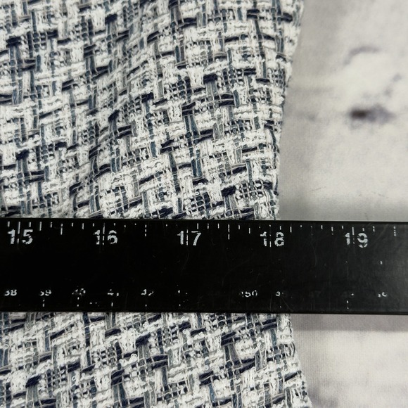 Chico's Moto Tweed Trim Detail LS Jacket Size 1 8-10 Classic Navy 1/2 Zip NWT - Picture 10 of 16